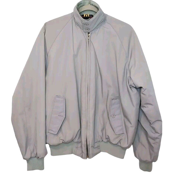 VTG WC Outerwear Jacket Mens Size XL Solid Gray Red Plaid Flannel Lined FLAWS - Picture 2 of 16